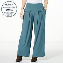 WynneLayers Luxe Crepe Wide Leg Pant with Pocket Detail