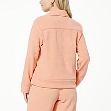 WynneLayers Plush Ottoman Knit Double-Breasted Jacket