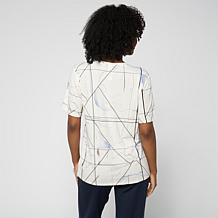 WynneLayers Print or Solid Rayon Spandex V-Neck Tee Shirt