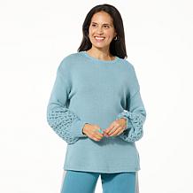 WynneLayers Pullover Sweater with Removable Cowl Neck