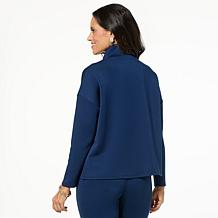 WynneLayers Smooth Operator Boxy Knit Mock-Neck Tee