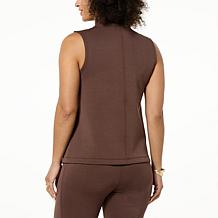 WynneLayers Smooth Operator Knit Mock-Neck Sleeveless Top