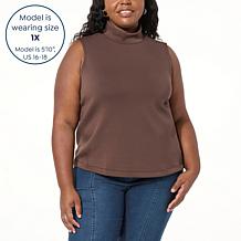 WynneLayers Smooth Operator Knit Mock-Neck Sleeveless Top