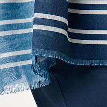 WynneLayers Striped Printed Fringed Scarf