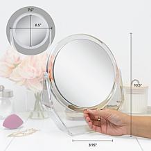 Zadro Acrylic Dual-Sided Swivel Vanity Mirror with 5X/1X Magnification