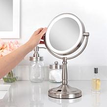 Zadro Cordless Dual-Sided Lighted Vanity Mirror w 10X/1X Magnification