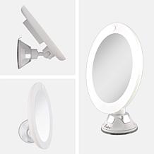 Zadro LED Lighted Z'Swivel Power Suction Cup Mirror with 10X Mag.