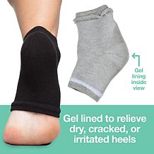 ZenToes 2-pair Cotton Moisturizing Gel Heel Toeless Socks