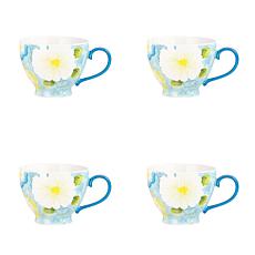 10 Strawberry Street Petaluxe Mug, Daisy, Set of 4