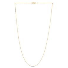 10K Yellow Gold Classic Diamond Cut Cable Chain Necklace