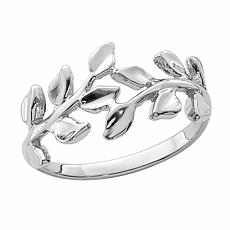 14K Gold Leaf Band Ring