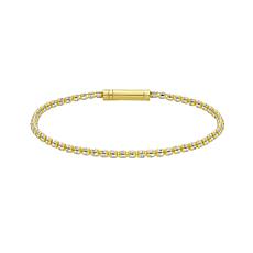 14K Two-Tone Gold 7" Iced Chain Bracelet