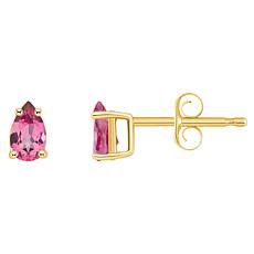 14K Yellow Gold 5x3mm Pear-Shaped Gemstone Stud Earrings