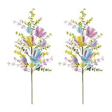 2-Piece 28" Easter Picks with Glitter Eggs and Bunny Accents