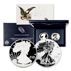 2012 Proof & Reverse Proof S-Mint Silver Eagle 2-Coin Anniversary Set