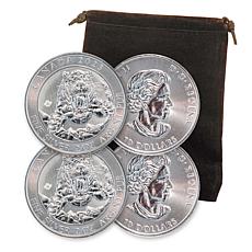 2023 BU Sabre-Tooth Cat Canada $10 Silver Coins - Set of 4