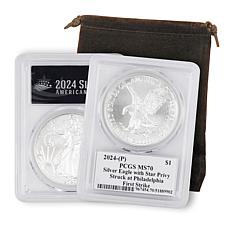 2024 MS70 PCGS First Strike Black Label Silver Eagle with Star Privy