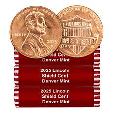 2025 Uncirculated D-Mint Lincoln Shield Set of (3) 50-Coin Rolls