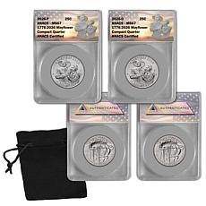 2026 ANACS MS67 P & D Mints Mayflower Set of 2 Quarters
