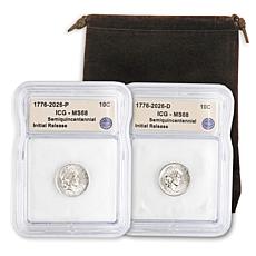2026 MS68 ICG P- & D-Mint Initial Release Dual-Date Liberty Dimes 