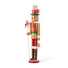 24" Wooden Gingerbread Man Nutcracker Christmas Decor