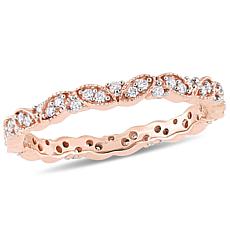 .24ctw White Diamond 14K Rose Gold Eternity Band Ring