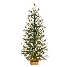 3’  Christmas Tree with 50 LED Lights Set in a Burlap Base