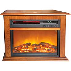 3-Element Infrared Fireplace in Oak Mantel
