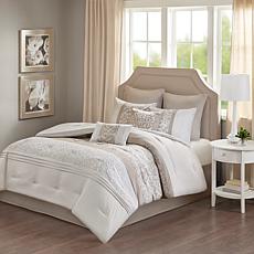 510 Design Ramsey Embroidered 8-Piece Comforter Set Neutral Cal King