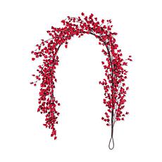 6ft Christmas Red Berries Garland with Realistic Berries