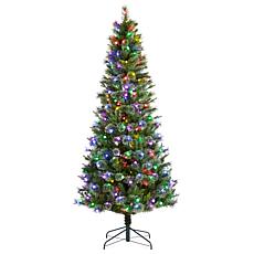 7.5ft Pre-Lit Green Cashmere Slim Pine Christmas Tree