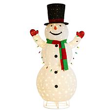 94.5"H Oversized 3D Christmas Snowman with Twinkle Lights