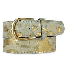 Amsterdam Heritage Luxe Dakota Cow Print Leather Belt