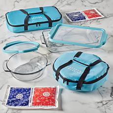 Anchor Hocking 8-piece Glass Bakeware Set with Totes