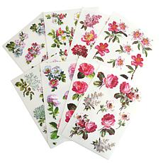 Anna Griffin® Carte Noire Floral Rub-Ons - Set of 128