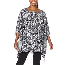 Antthony Asymmetric Square-Neck Printed Caftan