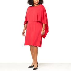 Antthony Jersey Knit Cape Dress