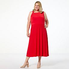 Antthony O-Ring Detail Sleeveless Midi Dress