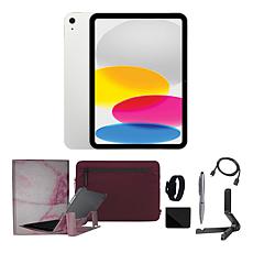 Apple iPad 11" 11th Gen Silver 128GB Wi-Fi Bundle w/Case & Voucher