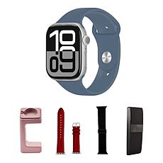 Apple Watch Series 10 46MM Silver Denim Smartwatch with M/L Bands