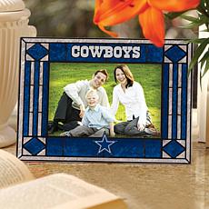 Art Glass Horizontal Picture Frame - Dallas Cowboys