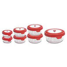 "As Is" Anchor Hocking 14 Piece Glass Food Storage Bowls with Lids