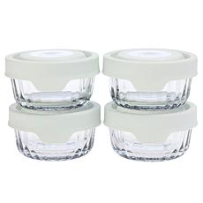 "As Is" Anchor Hocking TrueSeal Sculpted 8-piece Minis Glass Food S...