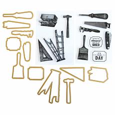 "As Is" Anna Griffin® Dad's Tools Stamp and Die Set