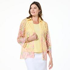 "As Is" Antthony 2-piece Lace Jacket and Tank Set