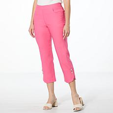 "As Is" Antthony Executive Stretch Pull-On Crop Pant with Button He...