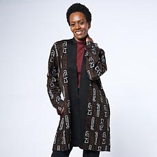 "As Is" Antthony Jacquard Sweater Knit Cardigan