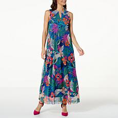"As Is" Antthony Mesh Knit Halter Maxi Dress