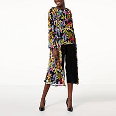 "As Is" Antthony Printed Mesh Knit Duster Cardigan