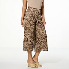 "As Is" Antthony Printed Mesh Pull-On Capri Pant